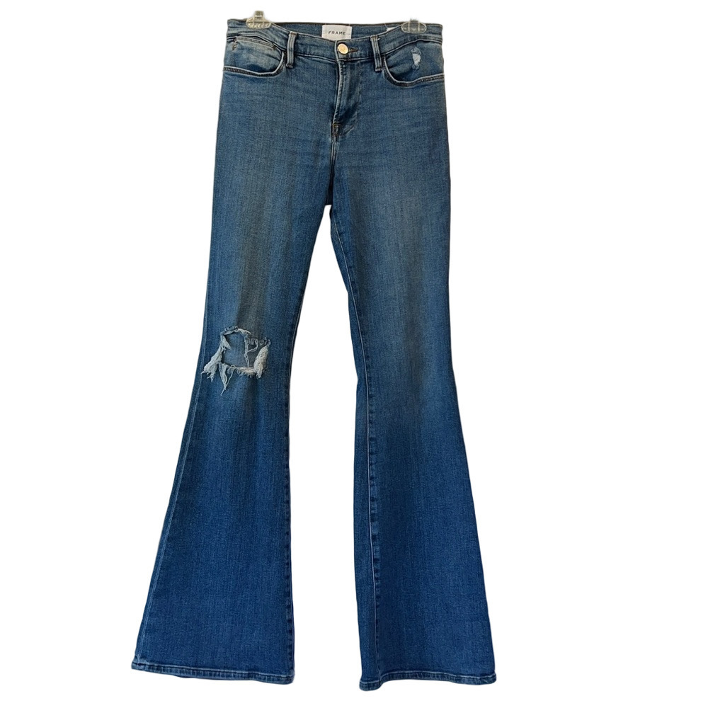 Frame Denim Light Blue Jeans, Size 29, Le High Flare